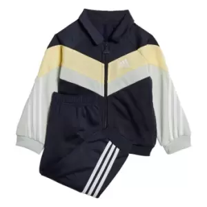 Image of adidas Future Icons Shiny Tracksuit Kids - Legend Ink / Almost Yellow / L