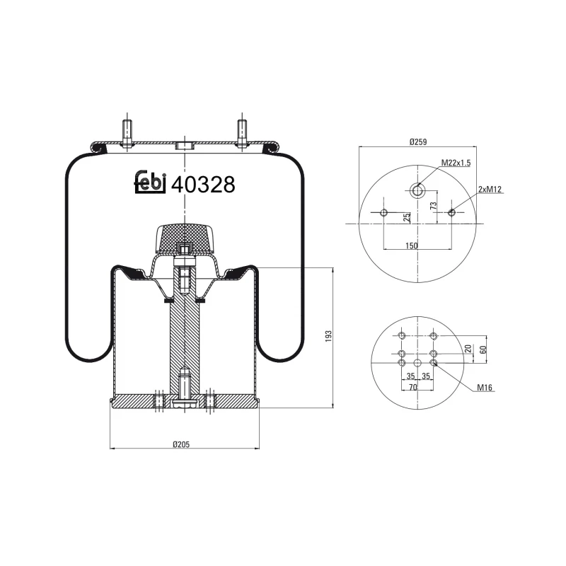 Image of FEBI BILSTEIN 40328 Boot, air suspension Boot,air suspension (324)
