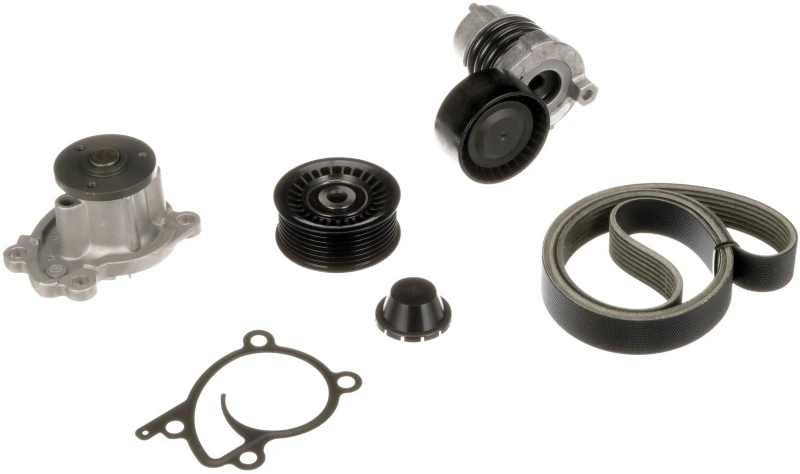 Image of GATES Water Pump + V-Ribbed Belt Kit GATES KP17PK1570