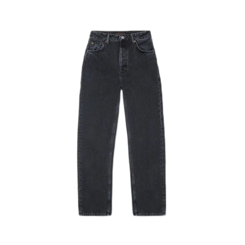 Image of Nudie Jeans Womens Regular Jeans Nudie Jeans Lofty Lo Black Vintage Noir Female 29x36