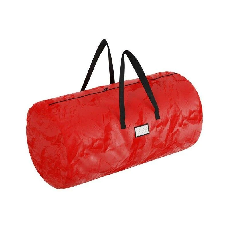 Image of Shatchi Christmas Tree Storage Bag with Handles - Large Size 142x73cm Red