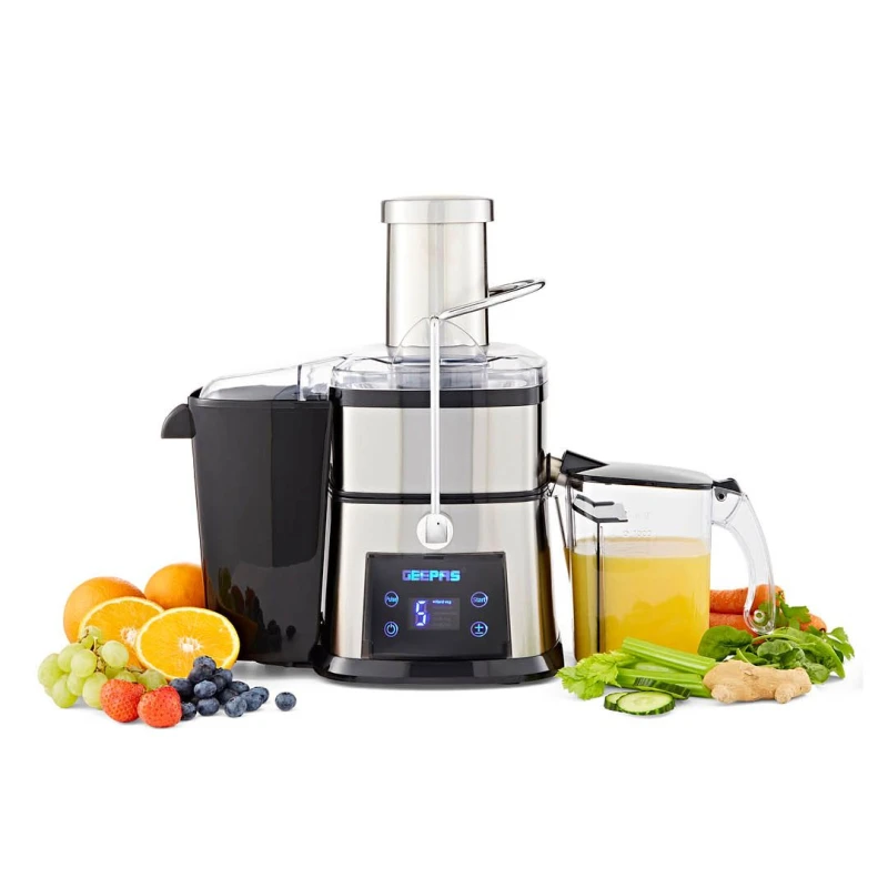 Image of Geepas Digital Centrifugal Juice Extractor 5 Speed 75MM Chute 800W in Silver Silver Unisex