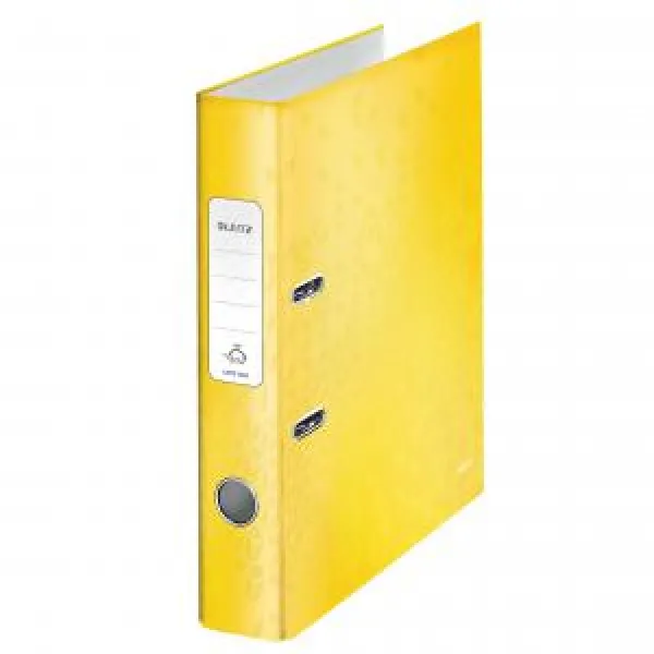 Leitz Lever Arch File 180 WOW A4 50mm Yellow Pack 10 - 10060016