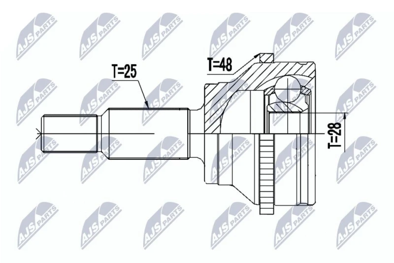 Image of NTY CV joint kit NTY NPZ-RE-051
