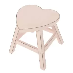 Image of Pink Shabby Heart Stool