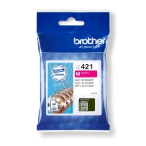 Image of Brother LC421M Magenta Ink Cartridge (Original)