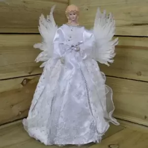 Image of Deluxe 40cm Christmas Tree Fairy / Angel Decoration Ornament - Silver
