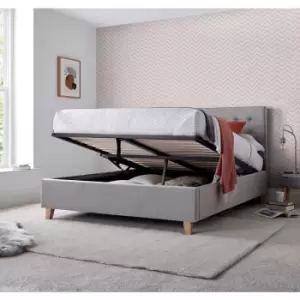 Image of Kingham Grey Velvet Ottoman Bed Double
