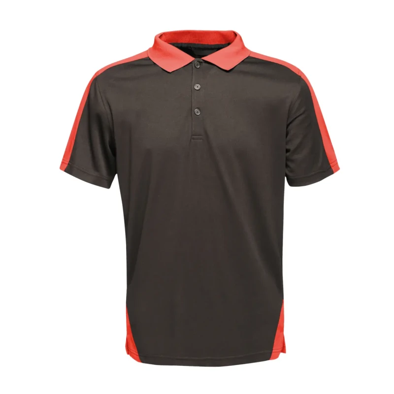 Image of Regatta Mens Contrast Wicking Polo Shirt in Black Size: Medium Black Male M