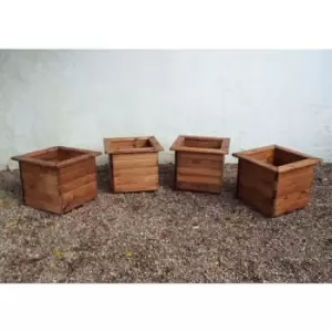Image of Square Planter Set 4pc Large - W47.5 x D47.5 x H39 - Fully Assembled