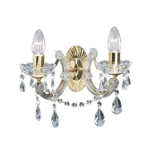 Image of Indoor Candle Wall 2 Light Polished Brass, E14