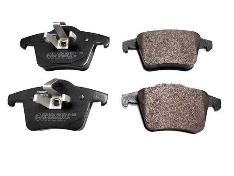 Image of CHAMPION 573236CH Brake pad set not prepared for wear warning indicator Brake Pad Set,disc brake (402)