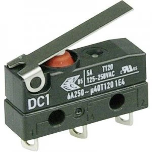 Image of Cherry Switches Microswitch DC1C A1LB 250 V AC 6 A 1 x OnOn IP67 momentary