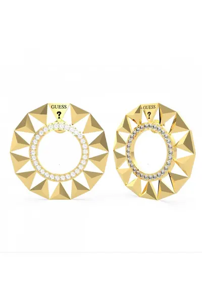 Guess Jewellery Explosion Plated Base Metal Earrings - Ube70145 Gold