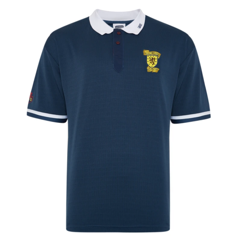 Image of Score Draw Scotland 1990 Retro Football Shirt SCOT90HPYSS-XXL XXL Mens Sportswear