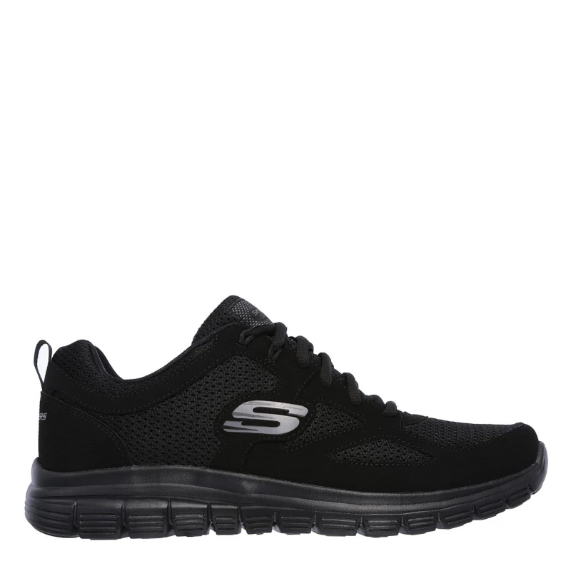 Image of Skechers Flex Burns Agoura Mens Trainers - Black 8