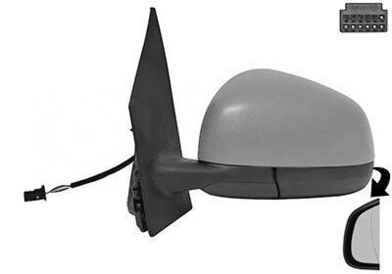 Image of VAN WEZEL 2916817 Wing mirror * HAGUS * Left, Heatable, primed Outside Mirror (50)