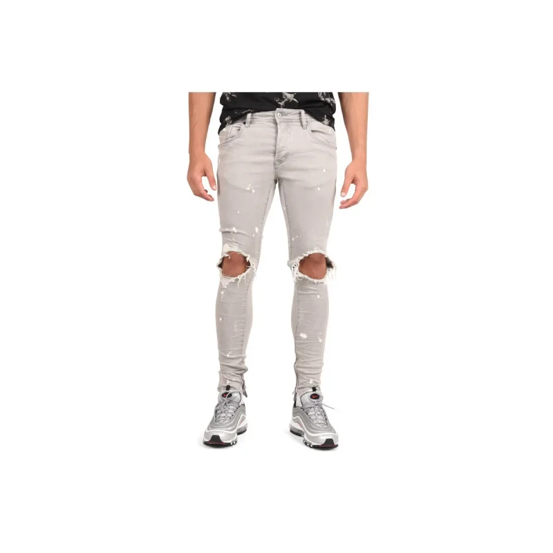 Image of Project X Paris Jeans stained destroy Project X Paris Gris Male 29