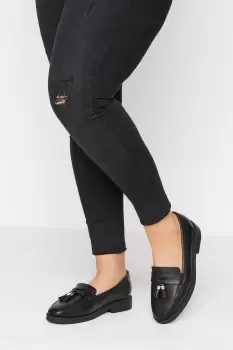 Image of Wide & Extra Wide Fit Faux Leather Tassel Loafers