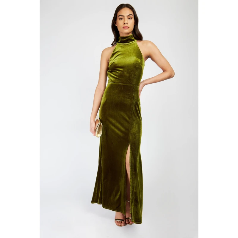 Image of Little Mistress Womens Maxi Dress Lime Green female 14 (L)