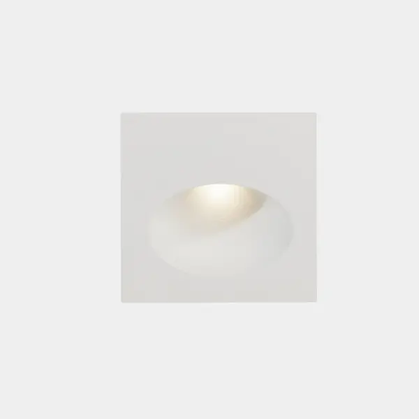 image of Bat Outdoor LED Recessed Wall Light Square White IP65 2.2W 4000K