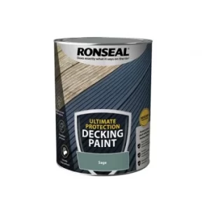 image of Ronseal Ultimate Protection Decking Paint Sage 5 litre