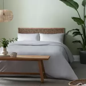 Image of So Soft Jersey Plain Dyed Duvet Cover Set, Silver, Double - Catherine Lansfield