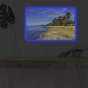 Image of 4570DHDACT-077 Multicolor Decorative LED Lighted Canvas Painting