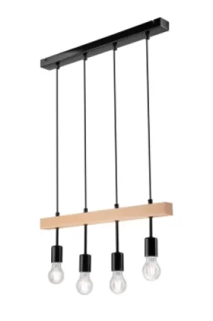 Image of Orazio Industrial Spotlight Bar Black, 4x E27