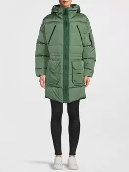 Image of Belstaff Blizzard Hooded Padded Jacket - Green