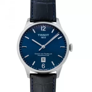 image of T-Classic Chemin Des Tourelles Powermatic 80 Automatic Blue Dial Mens Watch