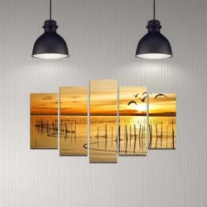 Image of 5DMDF-15 Multicolor Decorative MDF Painting (5 Pieces)