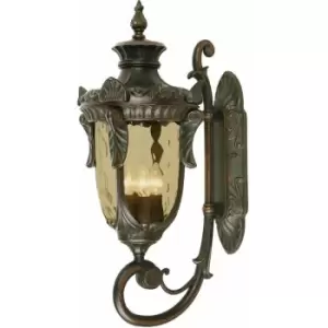 Image of Loops - Outdoor IP44 3 Bulb Wall Light Old Bronze LED E14 60W d02047