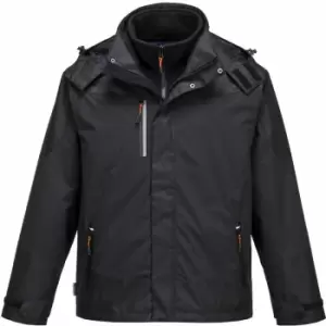 Image of Portwest - S553BKRXXL - sz XXL Radial 3 in 1 Jacket Black work wear