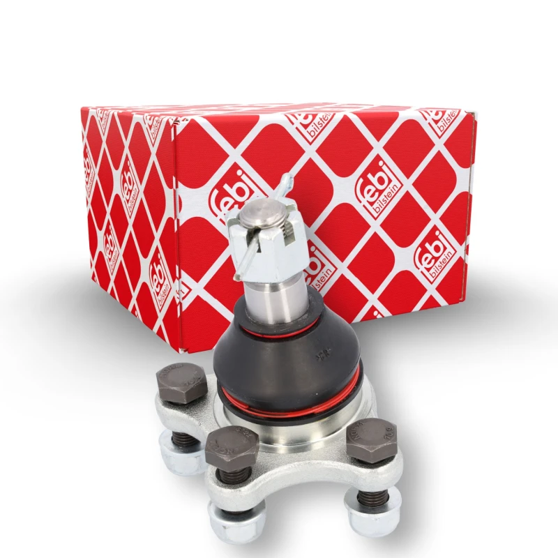 Image of FEBI BILSTEIN 15073 Ball joint Front Axle Right, with crown nut and split pin, with bolts/screws Support-/Steering Link (2462)