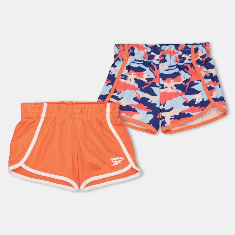 Image of Reebok Kids Jersey Jogger Shorts Neon Melon female 3-4 Yrs