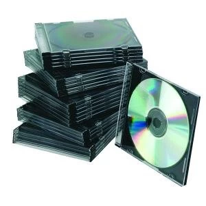 image of Q-Connect Black Slim Jewel Case Pack of 25 KF02210