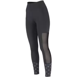 image of Aubrion - Womens/Ladies Elstree Mesh Horse Riding Tights (m) (Black) - Black