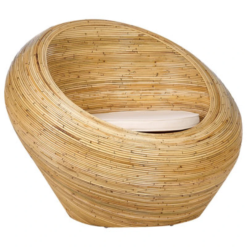 Image of Beliani Garden Armchair Maiori Rattan Natural
