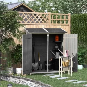 Image of Alfresco Garden Tool Storage Shed with Ground Nails, Grey