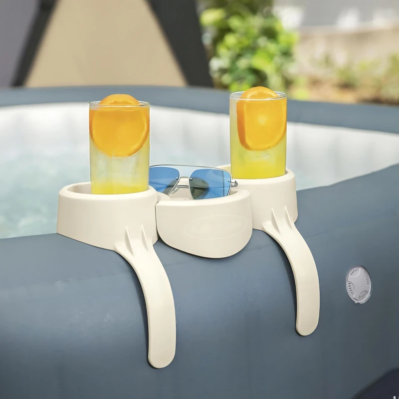 Image of Samuel Alexander Lay-Z-Spa Hot Tub Drinks and Food Holder Inflatable Spa Accessory Cream unisex