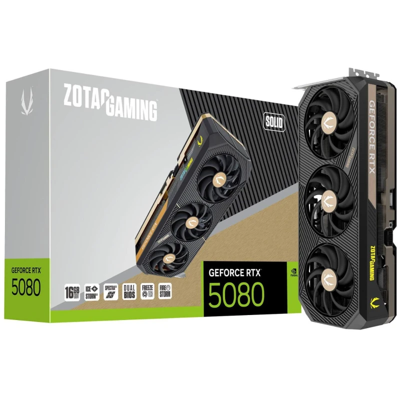 Image of ZOTAC GAMING GeForce RTX 5080 SOLID CORE 16GB GDDR7 Graphics Card - ZT-B50800D2-10P