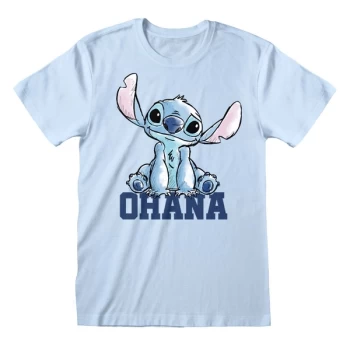 image of Lilo And Stitch - Pastel Stitch Unisex Large T-Shirt - Blue