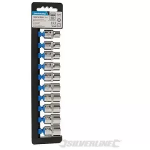 image of Silverline (245463) Socket Set 1/2" Drive 6pt Metric 10pce 10 - 19mm