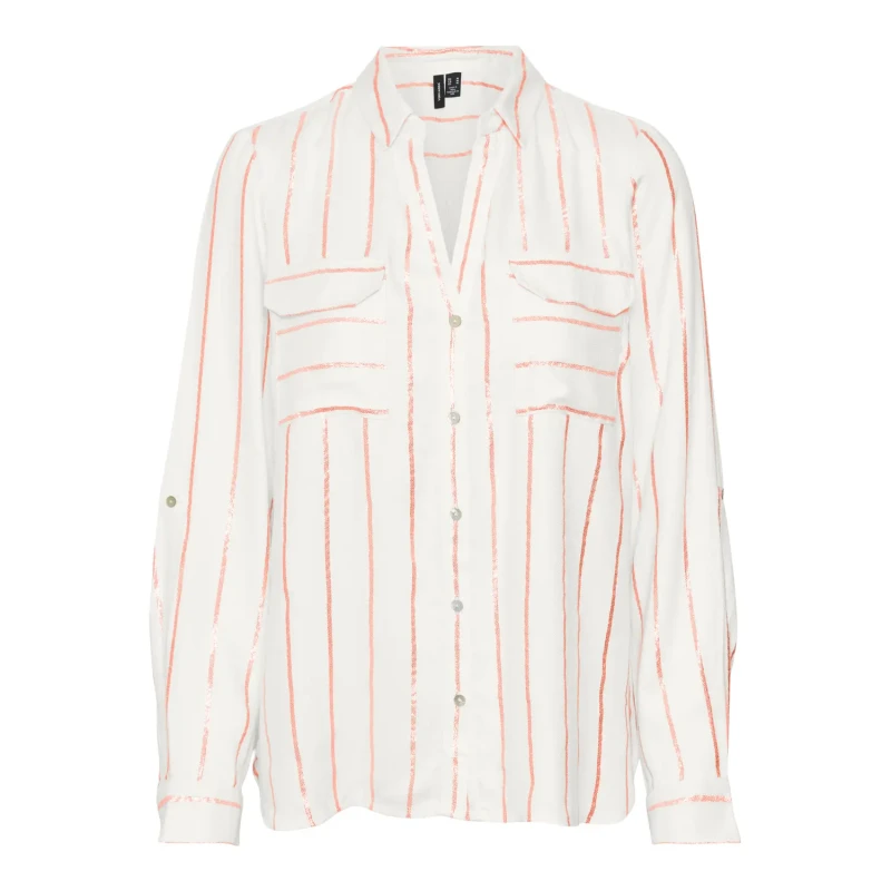 Image of Vero Moda Womens long sleeve blouse Vero Moda Hana Beige Female XL