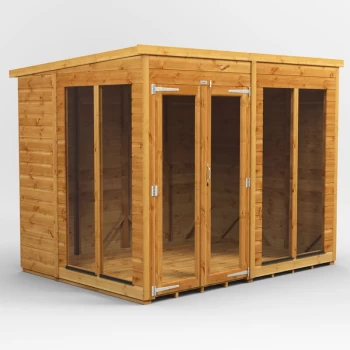 Image of 8x6 Power Pent Summerhouse - Brown