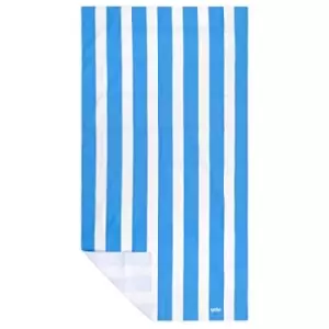 image of Yello Blue Stripe Quick Drying Towel Blue/White