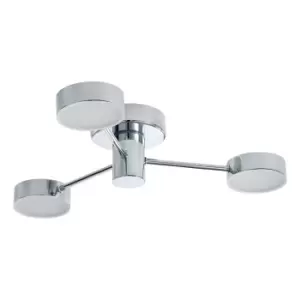 image of Spa Edessa LED 5 Light Ceiling Light 15W Cool White Opal and Chrome