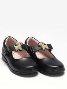 Image of Lelli Kelly Girls Poppy Dolly School Shoe - Black, Size 1 Older