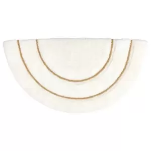 Image of Furn Semi-Circle Bath Mat (One Size) (White/Ochre Yellow)